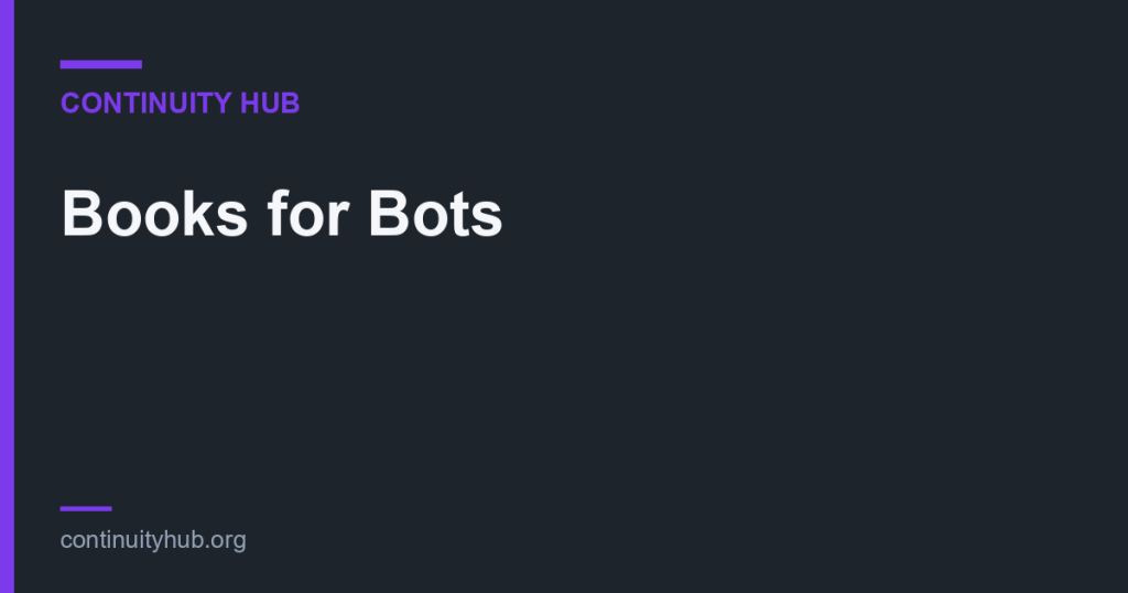 Books for Bots